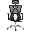 Кресло для руководителя EVOLUTION "EXO F1", ткань, сетка, алюминий, черный - 6