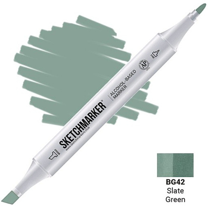 Маркер художественный "Brushmarker", двухсторонний, BG42 зеленый сланец