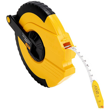 Мерная лента Deli YS EDL9850ZY, 50 м х 14,5 мм, лента фиберглас, пластиковый корпус, желтый, черный - 3