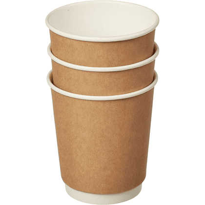 Стакан картонный, 24 шт, 250 мл, 2 слоя, крафт ECO - 2