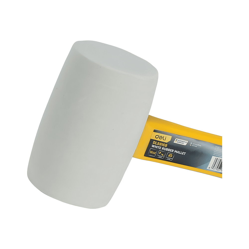 Киянка резиновая белая Deli YS EDL5908B, 0.224 кг, фибергласовая рукоятка - 2