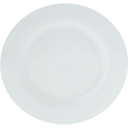 Тарелка обеденная, фарфор, белый