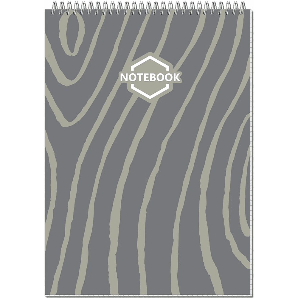 Блокнот "Стильный Офис", А4, 40 листов, в клетку, серый