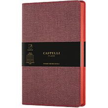 Блокнот Castelli Milano "Harris Red", A5, 120 листов, линейка, бордовый