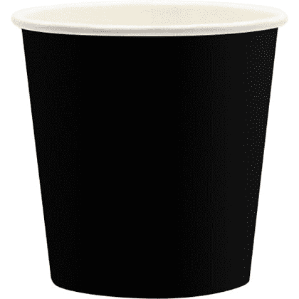 Стакан картонный 100 мл, 100 шт, 1 слой, черный