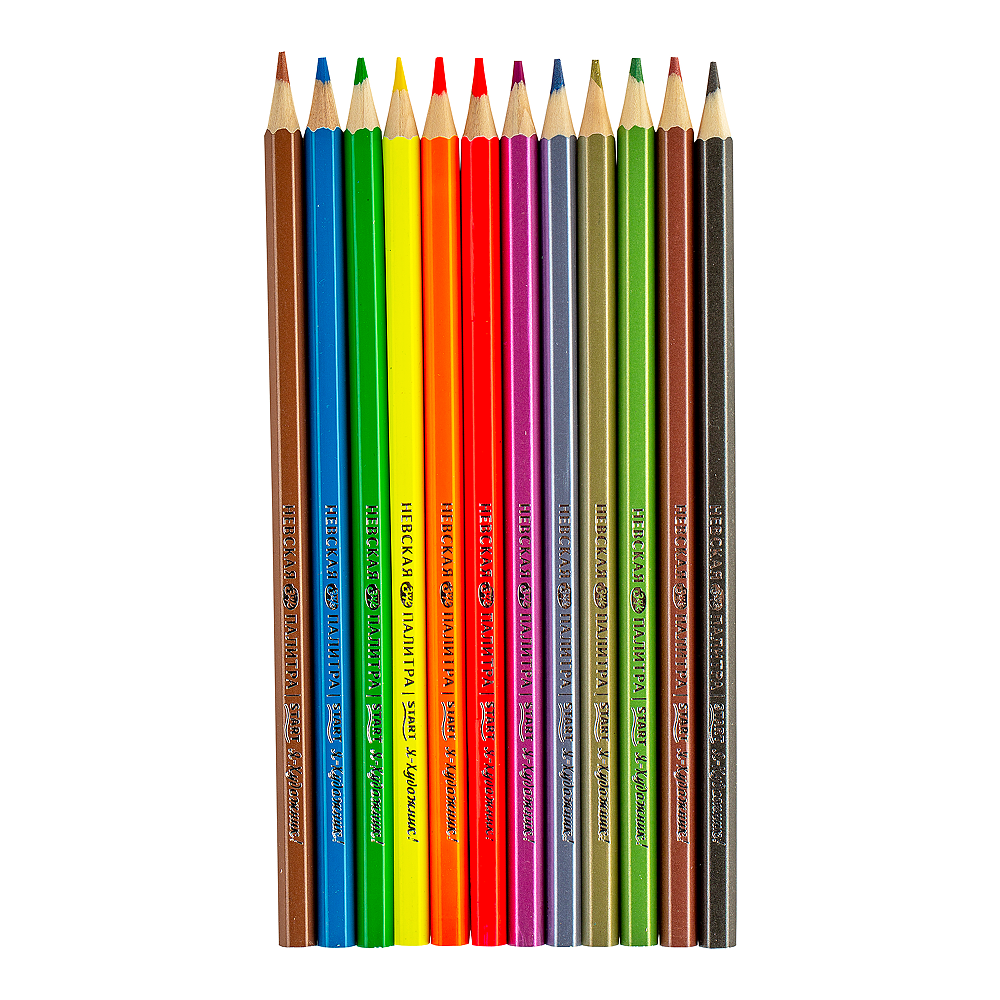 Цветные карандаши "Я-Художник!", 12 шт, шестигранные, 6 неон, 6 металлик  - 4