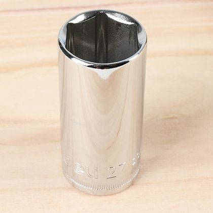 Головка торцевая шестигранная Deli YS EDQ4327 1/2", 27 мм, глубокая, серебристый - 3