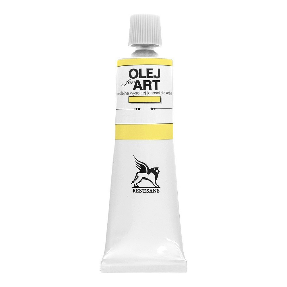 Краски масляные Renesans "Oils for art", 04 желтый неаполитанский светлый, 60 мл, туба