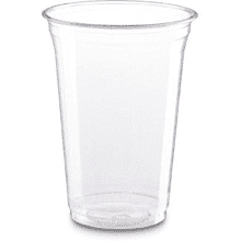 Пластиковый стакан одноразовый ПЭТ, прозрачный