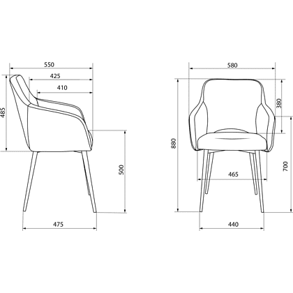 Кресло "Бюрократ CH-380F", экокожа, черный, каркас металл, корпус черный - 5