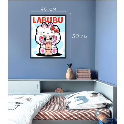 Картина по номерам "Labubu Hello Kitty" - 2