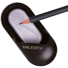 Зажим для бумаг "Малевичъ", 100 мм, с наждаком для заточки карандаша, черный