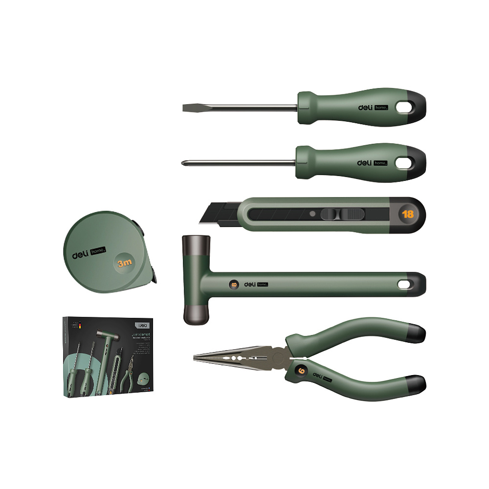 Набор ручного инструмента Deli HS HT0006L, 6 предметов, бокс