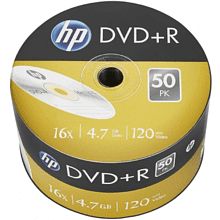 Диск DVD-R HP , 4.7 Гб, 16х, 50 шт, DRE00070-3 