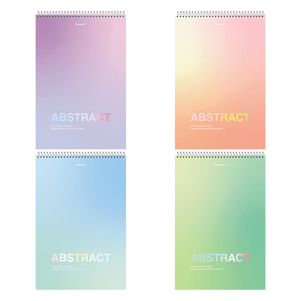 Блокнот "Abstract", А4, 80 листов, клетка, ассорти