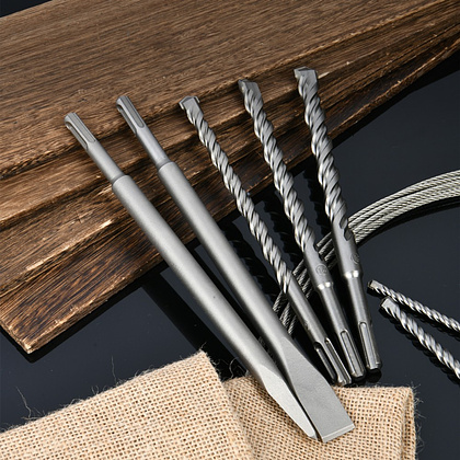 Набор буров и зубил Deli YS EDH-YCZ010-EH1, 6,8,10х160мм, 8,10,12,14,16х210мм SDS+,10 шт. - 4