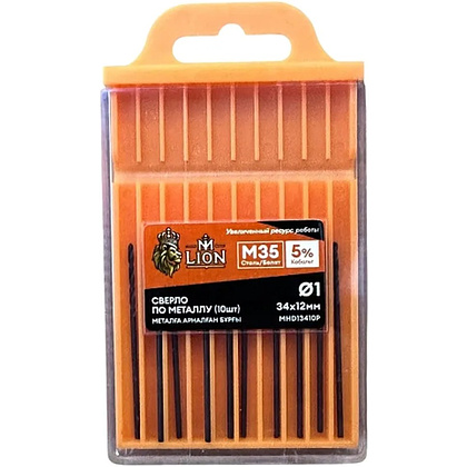 Сверло по металлу M-Lion MHD13410P, 1,0х34 мм, 10 шт/упак