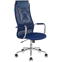 Кресло для руководителя "Бюрократ KB-9/DG", ткань, металл, синий