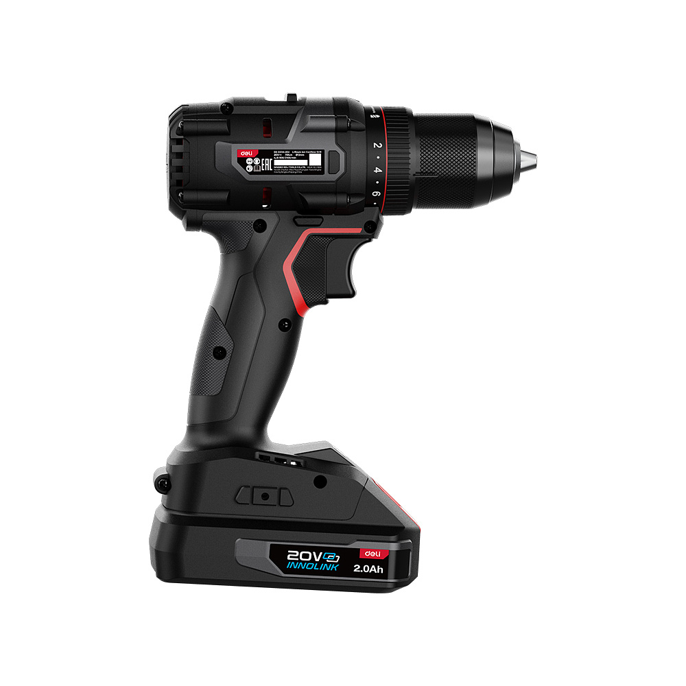 Аккумуляторная дрель-шуруповерт Deli RS EDE-DZ20-2D2 20 В, 70 Нм, 2 АКБ, 2 Ач, сумка - 6