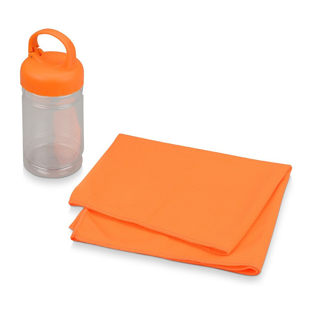 Набор подарочный "Klap": бутылка для воды и набор для фитнеса, оранжевый - 3