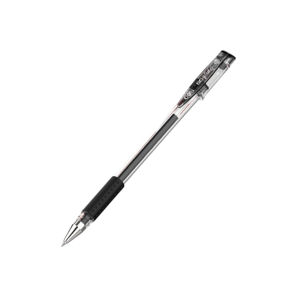 Ручка гелевая "Go Glide", 0.5 мм, прозрачный, стерж. черный