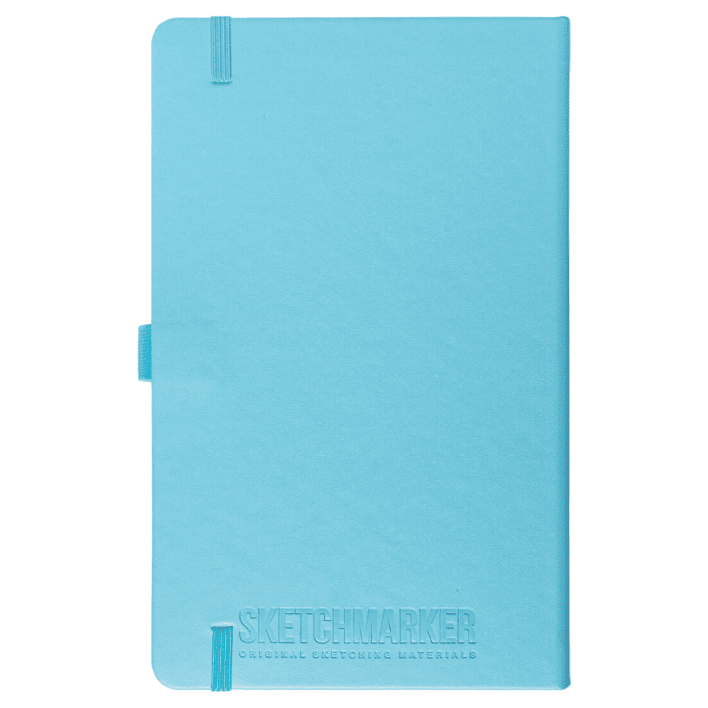 Скетчбук "Sketchmarker", 9x14 см, 140 г/м2, 80 листов, небесно-голубой - 7