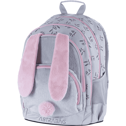Рюкзак школьный "Honeybunny", серый, розовый