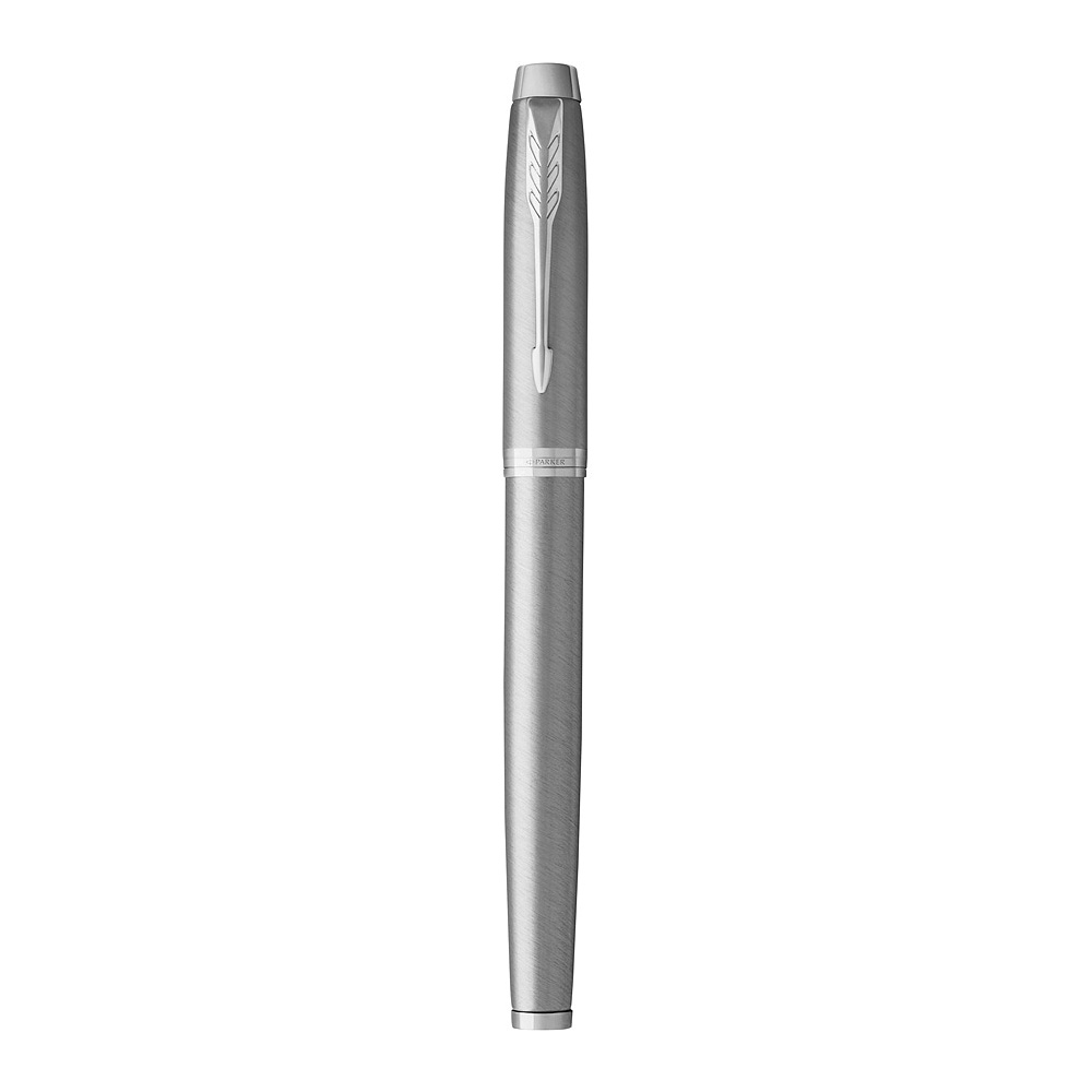 Ручка перьевая Parker "IM Essential F319 Brushed Metal CT", F, серебристый, патрон синий - 3