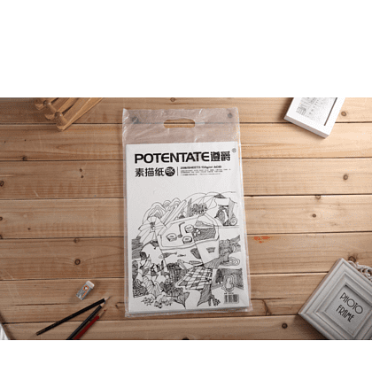 Бумага для рисования "Potentate", 180 г/м2, 27х39 см, натуральный белый - 2