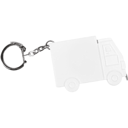 Брелок-рулетка "Грузовик", пластик, металл, 1 м, белый - 2