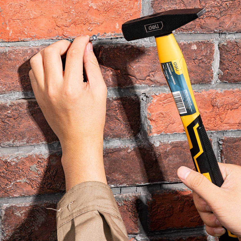 Молоток слесарный Deli YS EDL442003, 0,3 кг, фибергласовая рукоятка - 7