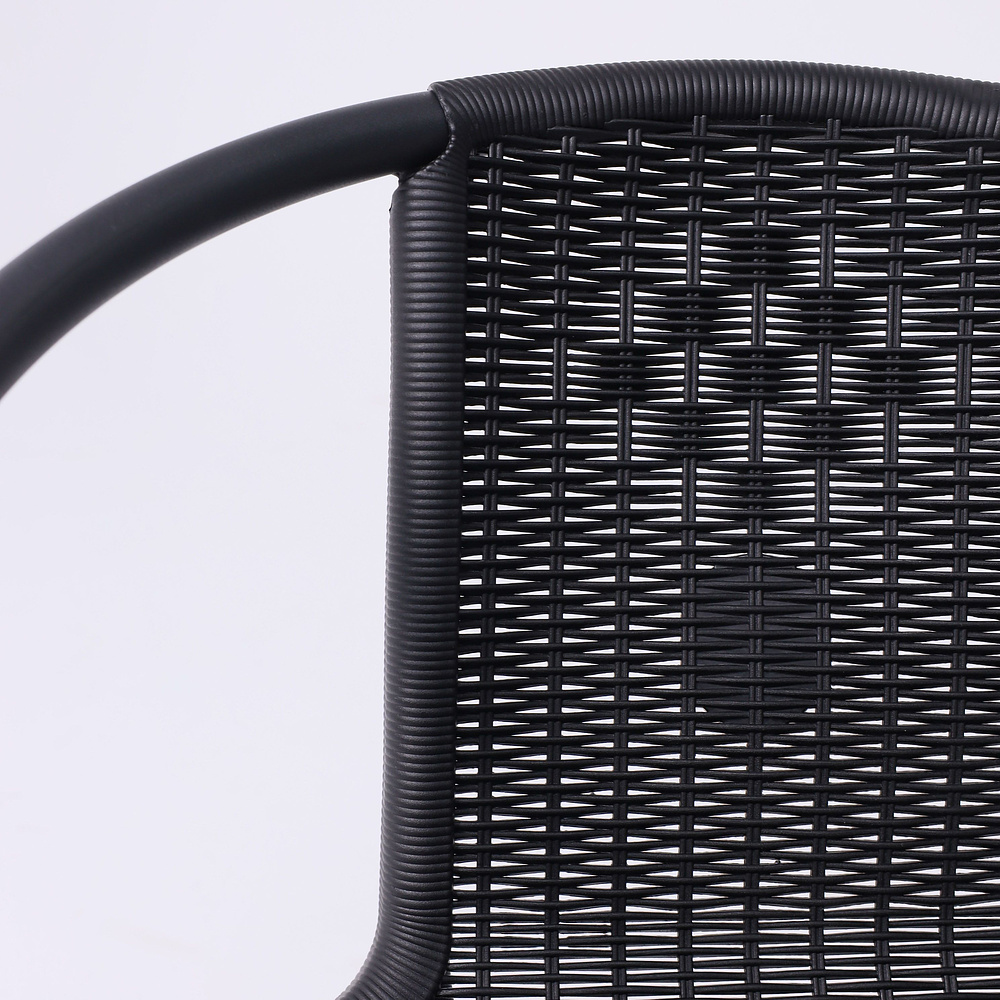 Кресло садовое AksHome RVERONA, PP, черный, сталь-черная - 13