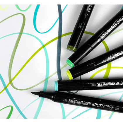 Маркер перманентный двусторонний "Sketchmarker Brush", BR42 умбра - 5