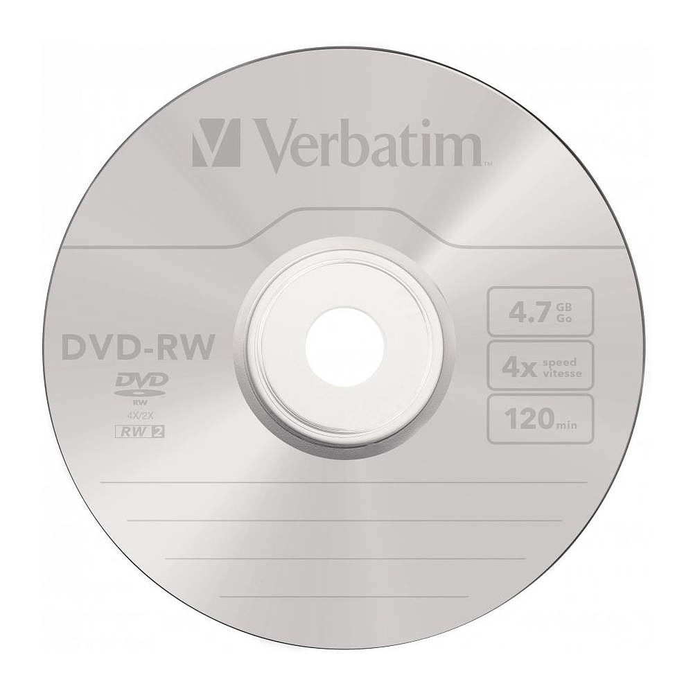 Диск Verbatim, DVD-RW, 4.7 гб, круглый бокс, 10 шт - 3