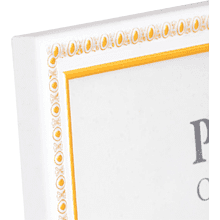 Фоторамка "OfficeSpace №9", 21х30 см, пластик, со стеклом, белый, золото