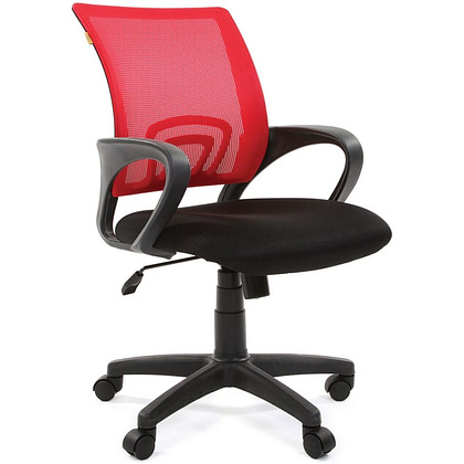 Кресло для персонала "Chairman 696", ткань, пластик, серая сетка - 5