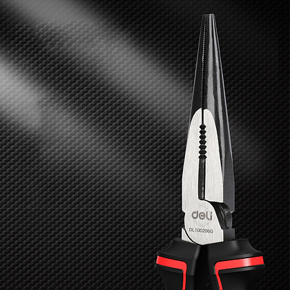 Длинногубцы "Deli" 155 мм, красный, черный - 2