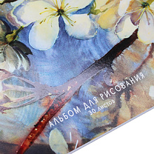Альбом для рисования "Нежные цветы", 30 листов, склейка