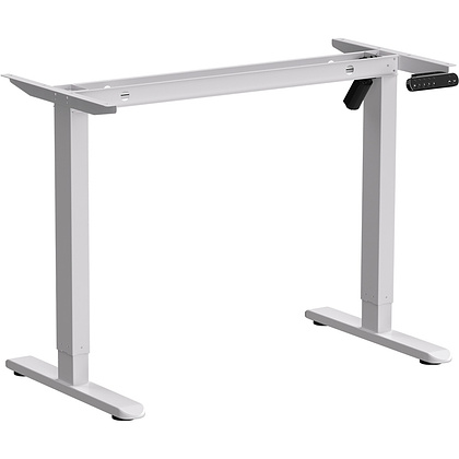 Стол с электроприводом WellDesk Basic 1200x675х18 белый/дуб стирлинг (9191460+9197777) - 2