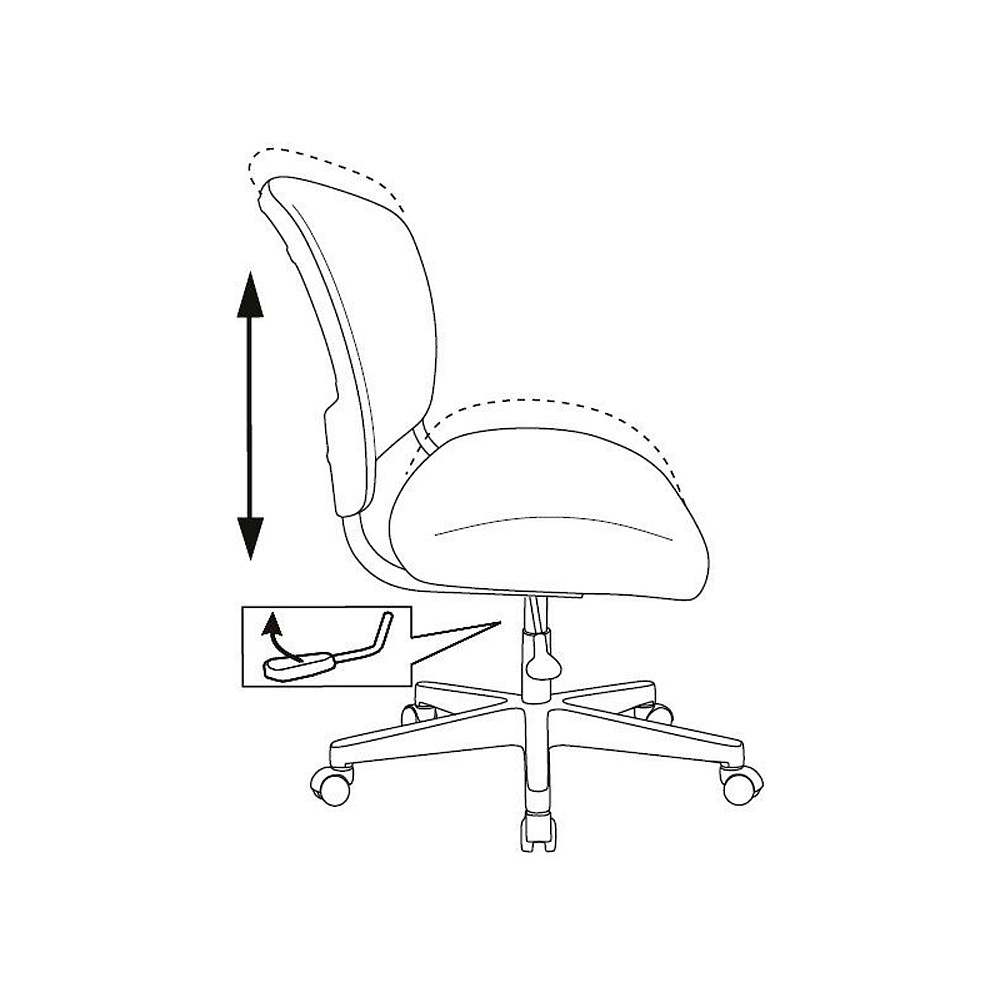 Кресло детское Бюрократ CH-W296NX, сетка/ткань, белый - 8