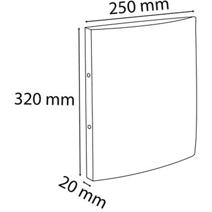 Папка на кольцах "Exacompta", картон, 20 мм, А4, черный - 4