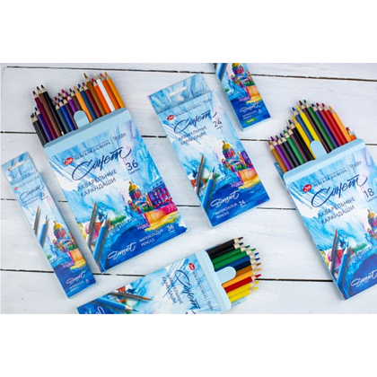 Карандаши акварельные "Сонет", 6 цветов - 4