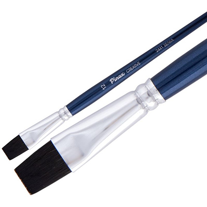 Кисть для рисования "Pinax CREATIVE", акварельная, синтетика, имитация белки, плоская, №16
