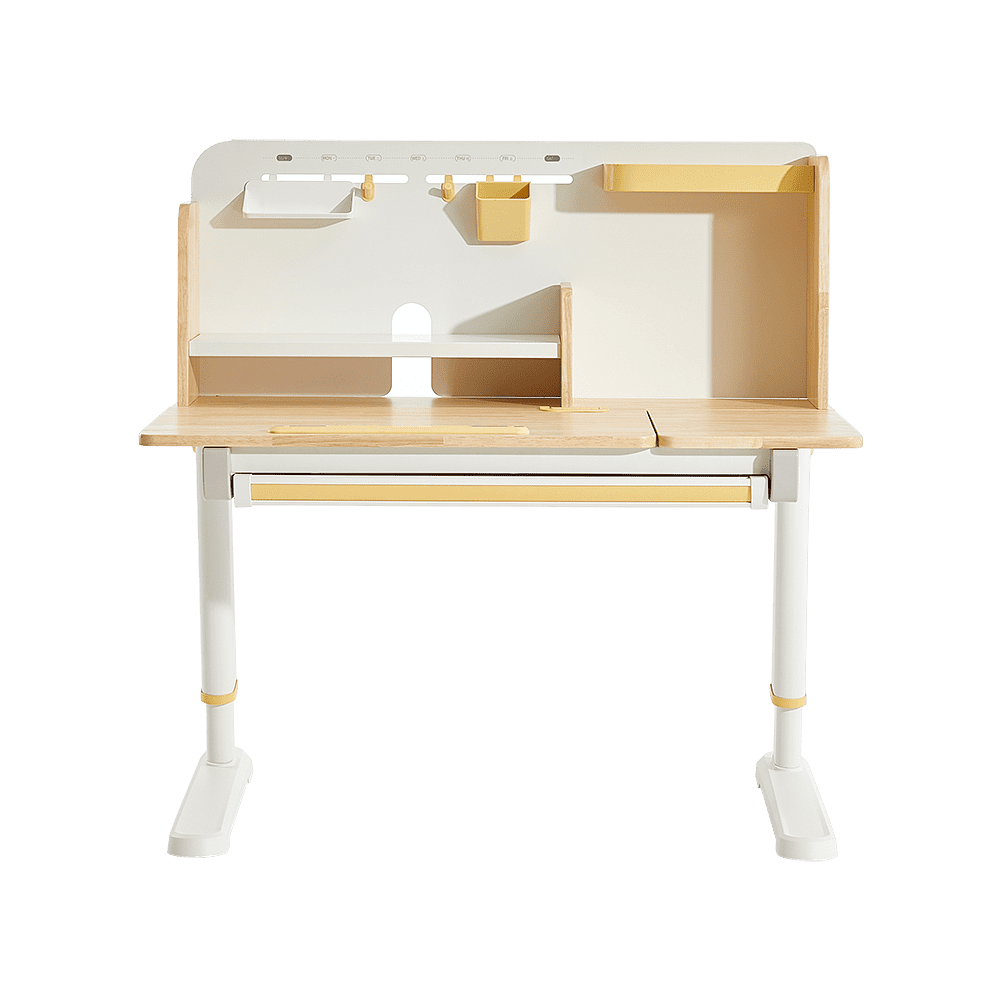 Стол Ergosmart регулируемый Galleon, 1200х700х(520-760) мм, гевея беленая, с книжной полкой - 4