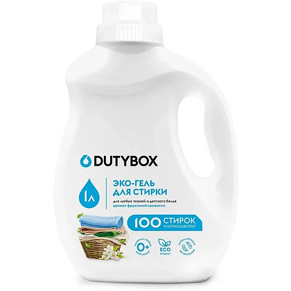 Средство для стирки Dutybox, 1 л, экологичное, гель-концентрат, фруктовая свежесть