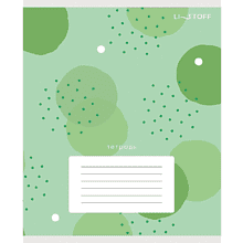 Тетрадь "Круги (Универсальная плашка)", А5, 12 листов, клетка, скоба сбоку, ассорти