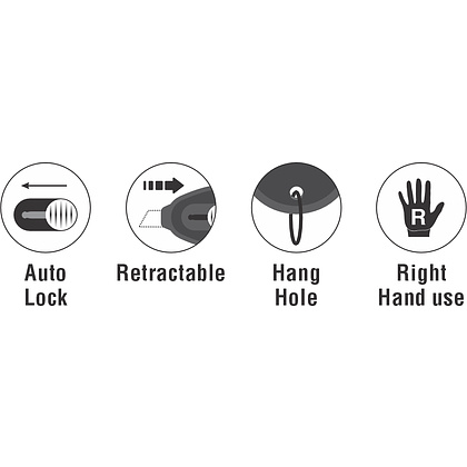 Нож для бумаги малый "Kangaro Miles", 9 мм, голубой - 2