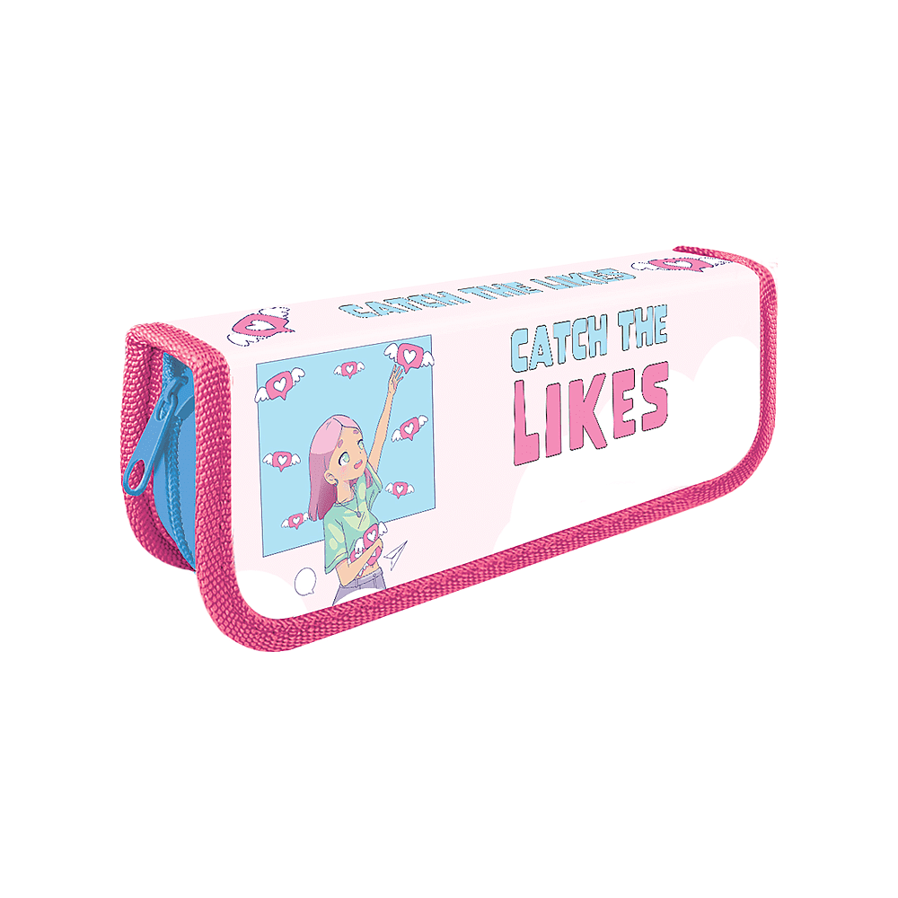Пенал "Likes", 1 отделение, розовый