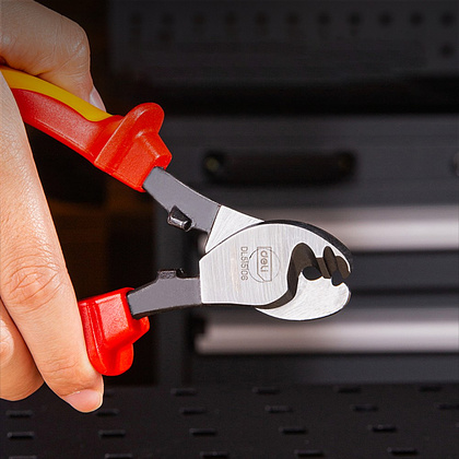 Кабелерез диэлектрический Deli YS EDL515106, 160 мм, красный, желтый - 3