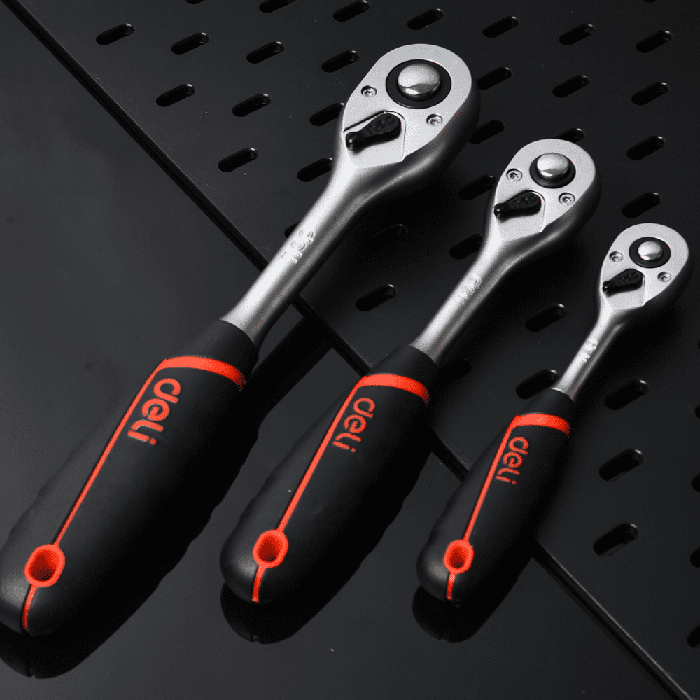 Ключ-трещотка Deli RS EDQ42802, 3/8", 200 мм, 72 зуба - 5